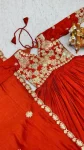 TRENDING VICHITRA CODING SEQUENCE EMBROIDERY WORK GOWN WITH DUPATTA FESTIVE WEAR WHOLESALE PRICE ETHNIC GARMENT (6)