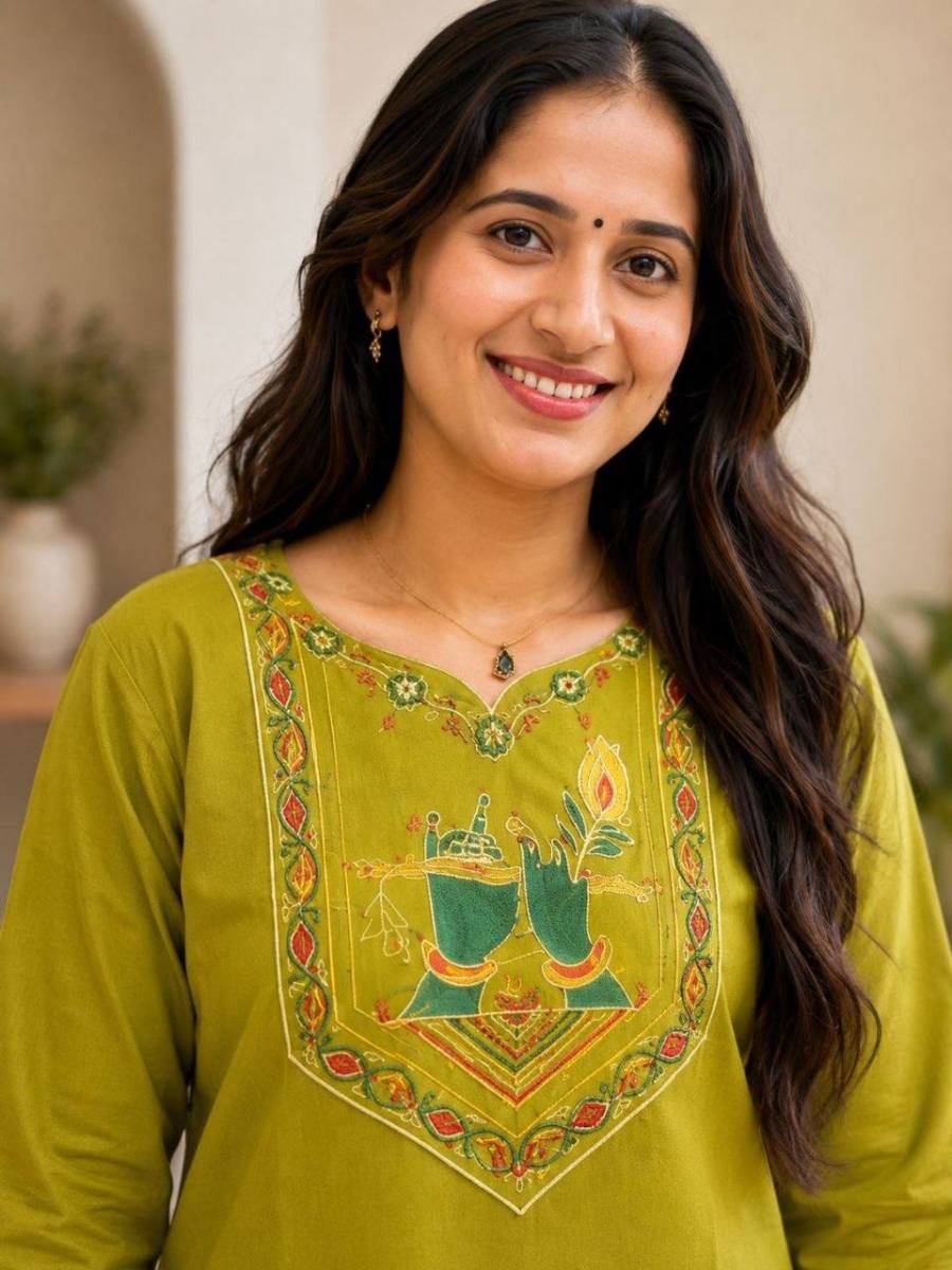 10MODERN COTTON EMBROIDERY WORK TOP PENT SET FESTIVE WEAR WHOLESALE PRICE ETHNIC GARMENT (42)