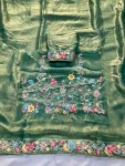 11DESIGNER FENDY CHIFFON BEADS EMBROIDERY WORK LACE BORDER WORK SAREE WITH UNSTITCHED BLOUSE WEDDING WEAR WHOLESALE PRICE ETHNIC GARMENT (16)