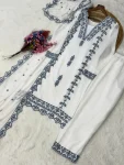 11DESIGNER GEORGETTE EMBROIDERED COTTON THREAD WORK TOP BOTTOM WITH DUPATTA FESTIVE WEAR WHOLESALE PRICE ETHNIC GARMENT (13)