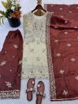 11MODERN GMY SILK EMBROIDERY SEQUENCE WORK TOP PALAZZO WITH DUPATTA FESTIVE WEAR WHOLESALE PRICE ETHNIC GARMENT (13)