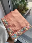 12DESIGNER FENDY CHIFFON BEADS EMBROIDERY WORK LACE BORDER WORK SAREE WITH UNSTITCHED BLOUSE WEDDING WEAR WHOLESALE PRICE ETHNIC GARMENT (8)