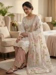 12DESIGNER GMY SILK EMBROIDERY SEQUENCE WORK TOP PALAZZO WITH DUPATTA FESTIVE WEAR WHOLESALE PRICE ETHNIC GARMENT (19)