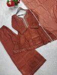 14FANCY CRUNCHY SILK EMBROIDERY SEQUENCE WORK TOP PALAZZO WITH DUPATTA FESTIVE WEAR WHOLESALE PRICE ETHNIC GARMENT (7)