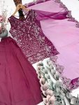 14FANCY GEORGETTE EMBROIDERY SEQUENCE PEARL HAND WORK TOP PALAZZO WITH DUPATTA FESTIVE WEAR WHOLESALE PRICE ETHNIC GARMENT (13)