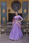 14MODERN COSMOS SILK ZARI SEQUENCE EMBROIDERY WORK LEHENGA CHOLI WITH DUPATTA WEDDING WEAR WHOLESALE PRICE ETHNIC GARMENT (13)