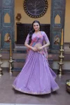 14MODERN COSMOS SILK ZARI SEQUENCE EMBROIDERY WORK LEHENGA CHOLI WITH DUPATTA WEDDING WEAR WHOLESALE PRICE ETHNIC GARMENT (13)