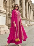 14NEW ARRIVAL GEORGETTE PRINTED WITH REAL MIRROR HAND WORK, DHAGA ZARI + SEQUENCE WORK TOP PALAZZO WITH DUPATTA FESTIVE WEAR WHOLESALE PRICE ETHNIC GARMENT (15)