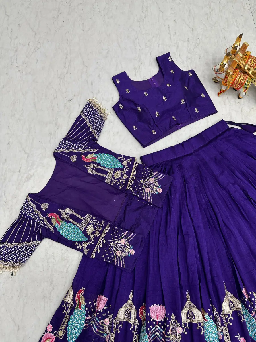14RICH LOOK VICHITRA EMBROIDERY THREAD WORK LEHENGA CHOLI WITH KOTI WEDDING WEAR WHOLESALE PRICE ETHNIC GARMENT (17)