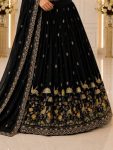 15DESIGNER CHINON SILK THREAD EMBROIDERY WORK LEHENGA CHOLI WITH DUPATTA WEDDING WEAR WHOLESALE PRICE ETHNIC GARMENT (13)