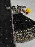 15DESIGNER CHINON SILK THREAD EMBROIDERY WORK LEHENGA CHOLI WITH DUPATTA WEDDING WEAR WHOLESALE PRICE ETHNIC GARMENT (13)