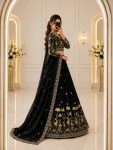 15DESIGNER CHINON SILK THREAD EMBROIDERY WORK LEHENGA CHOLI WITH DUPATTA WEDDING WEAR WHOLESALE PRICE ETHNIC GARMENT (13)
