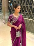 16DESIGNER FENDY SATIN SILK 3BEADS, SEQUNCE & CUTDANA EMBROIDERY WORK LACE BORDER WORK SAREE WITH STITCHED BLOUSE WEDDING WEAR WHOLESALE PRICE ETHNIC GARMENT (37)