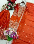 16DESIGNER GMY SILK EMBROIDERY 5 MM SEQUENCE WORK TOP PALAZZO WITH DUPATTA FESTIVE WEAR WHOLESALE PRICE ETHNIC GARMENT (6)