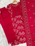 16FANCY COTTON MULTI EMBROIDERY THREAD WITH HAND WORK TOP BOTTOM WITH DUPATTA FESTIVE WEAR WHOLESALE PRICE ETHNIC GARMENT (6)