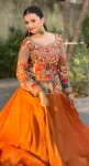 17DESIGNER CHINON EMBROIDERY THREAD & SEQUENCE WORK LEHENGA CHOLI WEDDING WEAR WHOLESALE PRICE ETHNIC GARMENT (12)