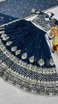 18DESIGNER GEORGETTE EMBROIDERY 7 MM SEQUENCE WORK LEHENGA CHOLI WITH DUPATTA WEDDING WEAR WHOLESALE PRICE ETHNIC GARMENT (18)