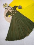 18DESIGNER VICHITRA SILK MAGGAM HAND WORK GOWN WITH DUPATTA FESTIVE WEAR WHOLESALE PRICE ETHNIC GARMENT (3)