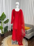 18NEW ARRIVAL NATURAL CREPE THREAD WITH SEQUENCE WORK TOP PATIYALA WITH DUPATTA FESTIVE WEAR WHOLESALE PRICE ETHNIC GARMENT (31)