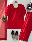 18NEW ARRIVAL NATURAL CREPE THREAD WITH SEQUENCE WORK TOP PATIYALA WITH DUPATTA FESTIVE WEAR WHOLESALE PRICE ETHNIC GARMENT (31)