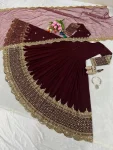 19DESIGNER GEORGETTE EMBROIDERY SEQUENCE WORK GOWN WITH DUPATTA FESTIVE WEAR WHOLESALE PRICE ETHNIC GARMENT (10)