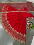 19DESIGNER GEORGETTE EMBROIDERY SEQUENCE WORK GOWN WITH DUPATTA FESTIVE WEAR WHOLESALE PRICE ETHNIC GARMENT (13)