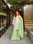 19DESIGNER GEORGETTE EMBROIDERY SEQUENCE WORK WITH PERAL MOTI HAND WORK TOP PALAZZO WITH DUPATTA FESTIVE WEAR WHOLESALE PRICE ETHNIC GARMENT (11)