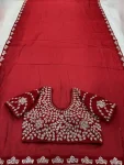 1DESIGNER FENDY SATIN SILK BEADS & SEQUENCE EMBROIDERY WORK LACE BORDER SAREE WITH STITCHED BLOUSE WEDDING WEAR WHOLESALE PRICE ETHNIC GARMENT (37)