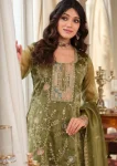 1DESIGNER FENDY SILK CODING SEQUENCE & THREAD WORK TOP BOTTOM WITH DUPATTA FESTIVE WEAR WHOLESALE PRICE ETHNIC GARMENT (17)