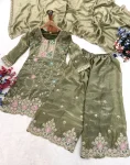 1DESIGNER FENDY SILK CODING SEQUENCE & THREAD WORK TOP BOTTOM WITH DUPATTA FESTIVE WEAR WHOLESALE PRICE ETHNIC GARMENT (17)