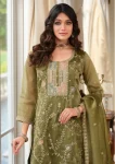 1DESIGNER FENDY SILK CODING SEQUENCE & THREAD WORK TOP BOTTOM WITH DUPATTA FESTIVE WEAR WHOLESALE PRICE ETHNIC GARMENT (17)