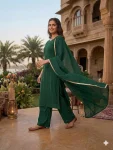 1DESIGNER GEORGETTE EMBROIDERY WORK TOP PALAZZO WITH DUPATTA FESTIVE WEAR WHOLESALE PRICE ETHNIC GARMENT (1)