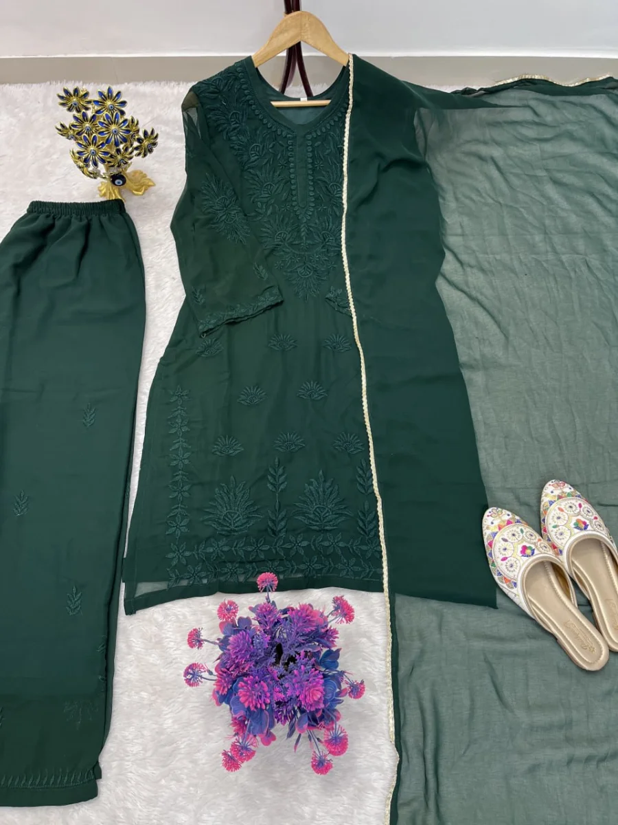 1DESIGNER GEORGETTE EMBROIDERY WORK TOP PALAZZO WITH DUPATTA FESTIVE WEAR WHOLESALE PRICE ETHNIC GARMENT (3)
