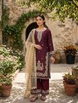 1DESIGNER GMY SILK EMBROIDERY SEQUENCE WORK TOP PALAZZO WITH DUPATTA WEDDING WEAR WHOLESALE PRICE ETHNIC GARMENT (11)