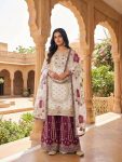 1DESIGNER GMY SILK EMBROIDERY SEQUENCE WORK TOP PALAZZO WITH DUPATTA WEDDING WEAR WHOLESALE PRICE ETHNIC GARMENT (14)