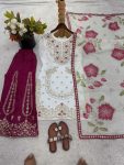 1DESIGNER GMY SILK EMBROIDERY SEQUENCE WORK TOP PALAZZO WITH DUPATTA WEDDING WEAR WHOLESALE PRICE ETHNIC GARMENT (14)