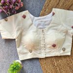 1DESIGNER KHADI COTTON EMBROIDERED WORK STITCHED BLOUSE FESTIVE WEAR WHOLESALE PRICE ETHNIC GARMENT (3)