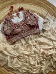 1DESIGNER RANGOLI SILK SEQUENCE AND ZARI EMBROIDERY WITH MULTI ARC BORDER WORK SAREE WITH STITCHED BLOUSE WEDDING WEAR WHOLESALE PRICE ETHNIC GARMENT (9)