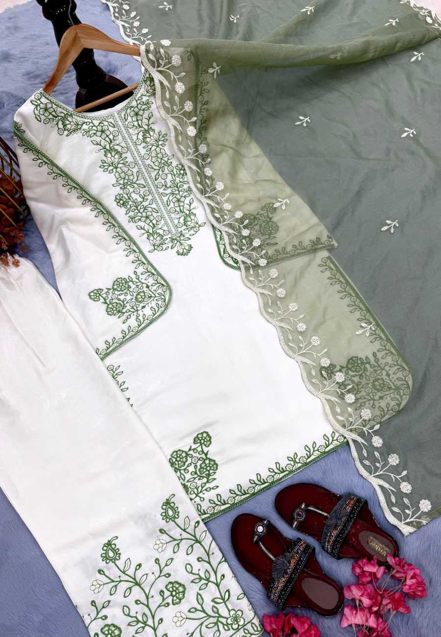 1DESIGNER ROMAN GLASS EMBROIDERY THREAD WORK TOP PALAZZO WITH DUPATTA FESTIVE WEAR WHOLESALE PRICE ETHNIC GARMENT (32)