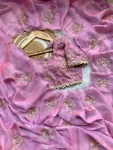 1DESIGNER SPACE SILK EMBROIDERY BEADS WORK HEAVY BUTTA WITH TONE ARC WORK SAREE WITH STITCHED BLOUSE WEDDING WEAR WHOLESALE PRICE ETHNIC GARMENT (7)