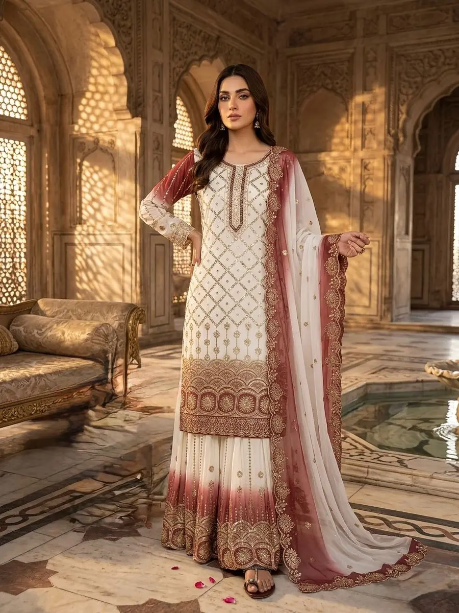 1DESIGNER STAR GEORGTTE EMBROIDERY 5 MM SEQUENCE WORK TOP PALAZZO WITH DUPATTA FESTIVE WEAR WHOLESALE PRICE ETHNIC GARMENT (28)
