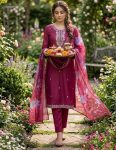 1FANCY COTTON EMBROIDERY WORK TOP BOTTOM WITH DUPATTA FESTIVE WEAR WHOLESALE PRICE ETHNIC GARMENT (9)