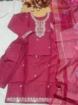 1FANCY COTTON EMBROIDERY WORK TOP BOTTOM WITH DUPATTA FESTIVE WEAR WHOLESALE PRICE ETHNIC GARMENT (9)