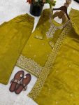 1FANCY GMY SILK EMBROIDERY BEADS WORK TOP PALAZZO WITH DUPATTA FESTIVE WEAR WHOLESALE PRICE ETHNIC GARMENT (46)