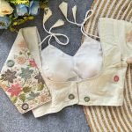 1FANCY KHADI COTTON EMBROIDERED WORK STITCHED BLOUSE FESTIVE WEAR WHOLESALE PRICE ETHNIC GARMENT (10)
