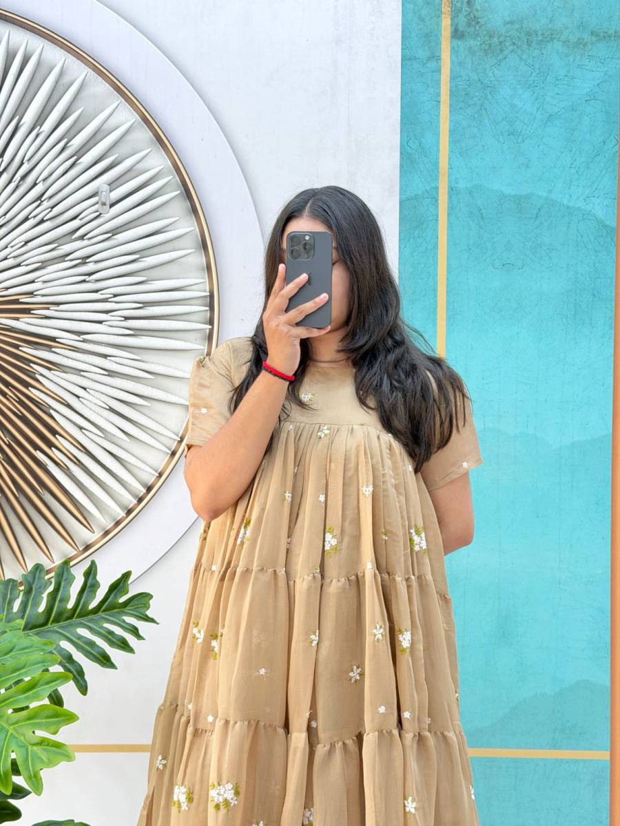 1FANCY MUL COTTON CHANDERI EMBROIDERY WORK ONE PIECE DRESS PARTY WEAR WHOLESALE PRICE ETHNIC GARMENT (15)