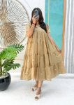 1FANCY MUL COTTON CHANDERI EMBROIDERY WORK ONE PIECE DRESS PARTY WEAR WHOLESALE PRICE ETHNIC GARMENT (16)