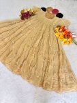 1FANCY MUL COTTON CHANDERI EMBROIDERY WORK ONE PIECE DRESS PARTY WEAR WHOLESALE PRICE ETHNIC GARMENT (16)