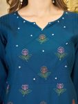 1FANCY RAYON MULTI EMBROIDERY THREAD WITH HAND WORK CO-ORD SET FESTIVE WEAR WHOLESALE PRICE ETHNIC GARMENT (34)