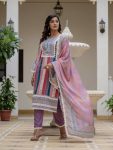 1FANCY RAYON SLUB DIGITAL PRINTED COTTON LACE WORK TOP BOTTOM WITH DUPATTA FESTIVE WEAR WHOLESALE PRICE ETHNIC GARMENT (32)